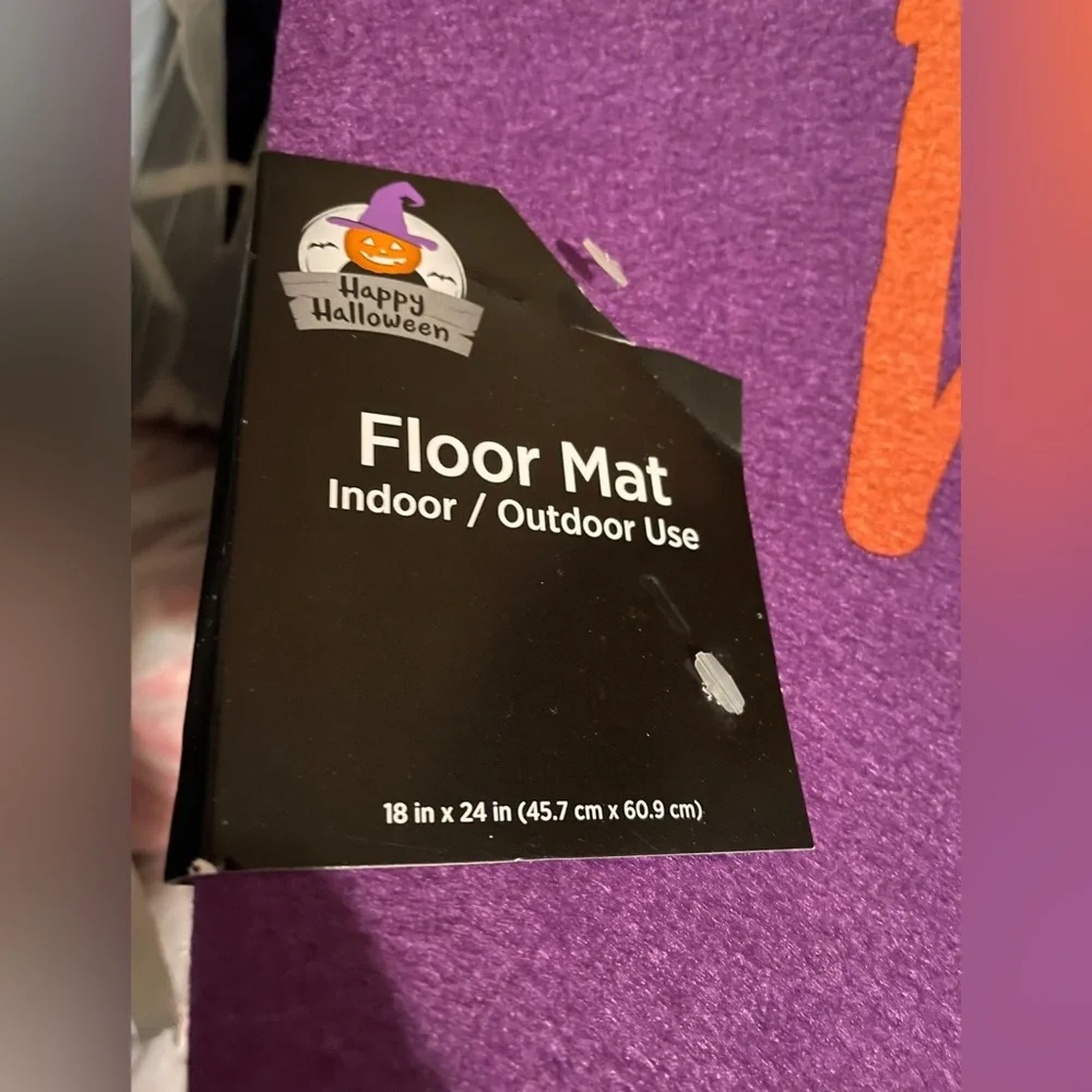 Purple Halloween Welcome Mat